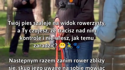 Zarządzaj zachowaniem psa w obecności rowerzystów! #Pies #TreningPsa #ZachowaniePsa
