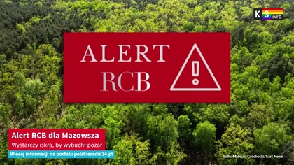 Alert RCB dla Mazowsza.  Wystarczy iskra, by wybuchł pożar [KS Info]