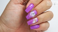 Violet Winter nails art tutorial / Elisium