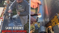 Robimy sami obróbkę blacharską.  Montujemy deskę okapową