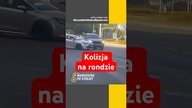 Myślał, że nadal ma zielone.  Skończyło się zderzeniem #warszawa #kierowca #kolizja