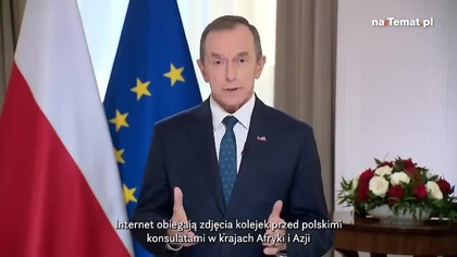 Orędzie Tomasza Grodzkiego w TVP.  Tak powiedział o aferze wizowej