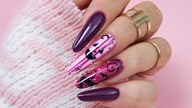 purple halloween nails art tutorial / EZEBRA