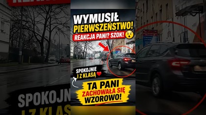 Kierowca wymusił pierwszeństwo, a reakcja tej pani zaskoczyła wszystkich  #PolscyKierowcy