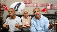 I SHAVED MY OLDER BROTHERS HEADS BALD PRANK!!!