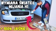 Wymieniamy światła mijania H1 na żarówki białe LED w Audi TT | Jak umyć auto na myjni za 3 PLN #audi