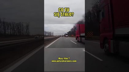 Bus wpada do rowu przy hamowaniu! Awaria hamulców?  #wypadek #bus #dashcam