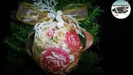 Jak zrobić bombkę z utwardzonej tkaniny [HARDENED FABRIC CHRISTMAS BAUBLE] Pomysły plastyczne DiY