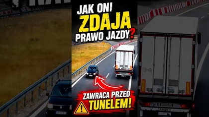 Zawrócił przed tunelem O krok od tragedii.   #PolscyKierowcy #S1 #StopGłupocie