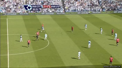 Premier League sezon 2009/2010 Man City 0-1 Man Utd Scholes