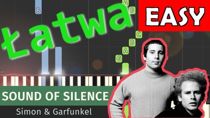  Sound of Silence (Simon & Garfunkel) - Piano Tutorial (łatwa wersja)  NUTY W OPISIE 