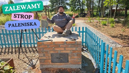 Budowa wędzarki część 2.  Robimy strop paleniska.