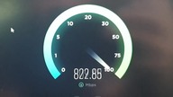 Internet INEA światłowód 1 GB s speed test na kablu Laptop HP OMEN