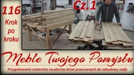 Cz.1 Przygotowanie materiału na płyciny drzwi przesuwnych do zabudowy szafy
