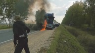 Żywcem spalony w samochodzie