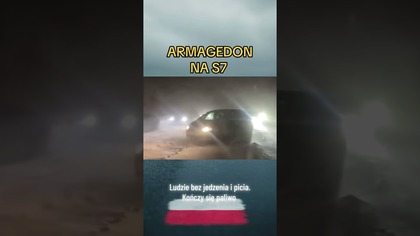 Armagedon na S7! Ludzie uwięzieni godzinami, brak jedzenia, paliwo na zero.  #S7 #śnieżyca #dramat