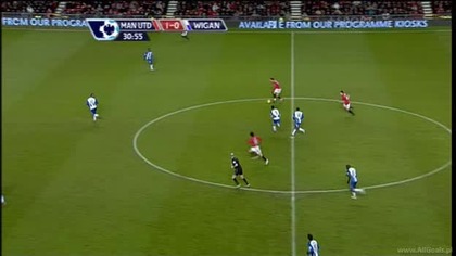 Premier League sezon 2009/2010 Man Utd 2-0 Wigan Carrick