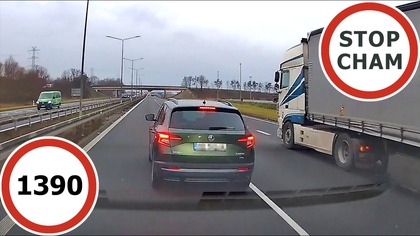 Stop Cham #1390 - Niebezpieczne i chamskie sytuacje na drogach