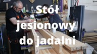 Jesionowy stół do jadalni z dostawką CZ. 1