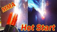 Kiedy używamy funkcji Hot Start podczas spawania elektrodą otuloną.
