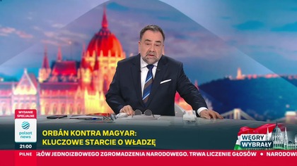 Polsat News - Początek specjalnego programu "Węgry wybierają" (12. 04. 2026)