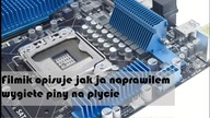 Uszkodzone piny na płycie głównej, Problem rozwiązany.  ASUS P6X58D-E.  CPU socket pin repair