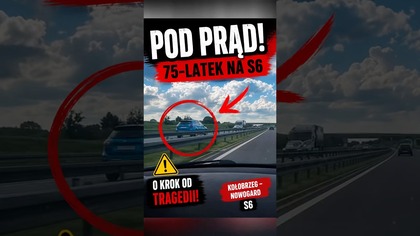 75-latek jechał pod prąd na S6.  Na szczęście tym razem obyło się bez tragedii.  #S6 #droga