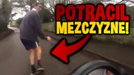 MOTOCYKLISTA POTRĄCIŁ MĘŻCZYZNE!