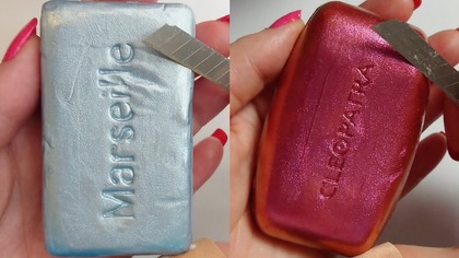 Soap Carving ASMR Relaxing Sounds no talking Satisfying ASMR Video #soapcarving #soapcuttingvideo