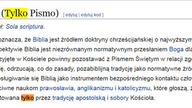 Sola scriptura - tylko i nie tylko???