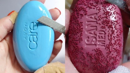 Soap Carving ASMR Relaxing Sounds no talking Satisfying ASMR Video #soapcarving #soapcuttingvideo