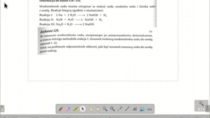 Zadanie 129 Barbara Pac stechiometria 2Na+2H2O  2NaOH+H2 stosunek molowy masowy