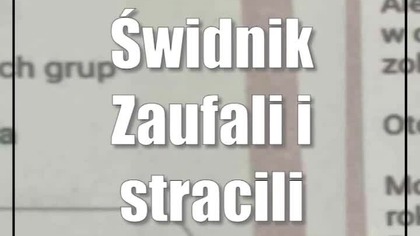 Świdnik: Zaufali i stracili pieniądze
