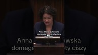 ŻUKOWSKA W SEJMIE DOMAGAŁA SIĘ MINUTY CISZY!
