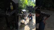 Rąbanie węgla drzewnego BBQ
