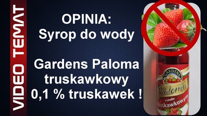 Syrop do wody Paloma Gardnes truskawkowy - Opinia