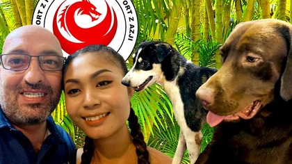 Wrociłem.  Reakcja psow.  Klapek miał racje