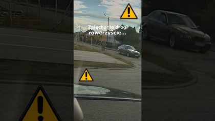 Zajechanie drogi rowerzyście #shorts #rikordwidjo