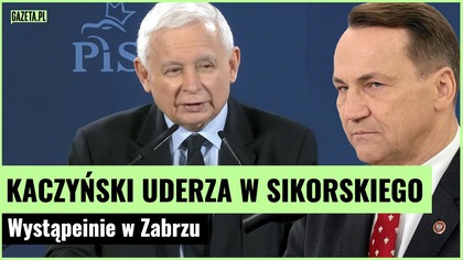 Kaczyński ostro o Sikorskim, mocne słowa na konferencji | Gazeta.pl
