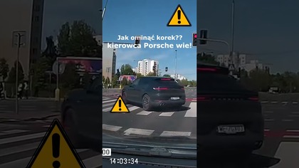 Kierowca Porsche wie jak ominąć korek #shorts #rikordwidjo