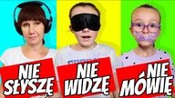 NIE SŁYSZĘ, NIE WIDZĘ, NIE MÓWIĘ Blind Deaf Mute Challenge #fikimikiagatkiimoniki