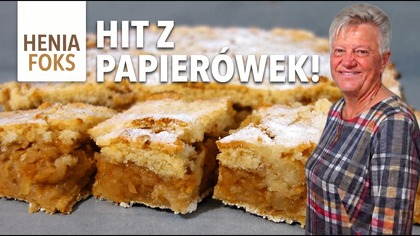 Szarlotka sypana z papierowkami.  Najprostsze ciasto z jabłkami!