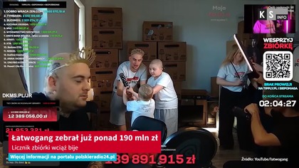 Łatwogang zebrał już ponad 190 mln zł.  Licznik zbiórki wciąż bije [KS Info]