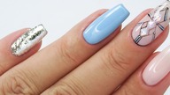 Blue geometric nails art tutorial / Colours by Molly