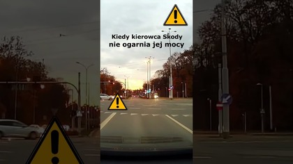 Kiedy kierowca Skody nie ogarnia jej mocy #shorts #rikordwidjo