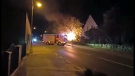 Nocny pożar w Kłodawie.  W akcji 6 zastępów straży pożarnej