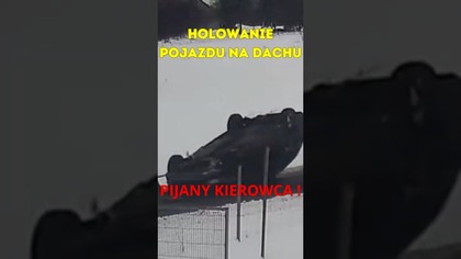 Holowanie pojazdu na dachu #shorts #rikordwidjo #polska #policja #polscykierowcy