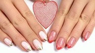 Walentynkowy French Manicure | Heart Tip Nails | Pink Vixen