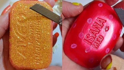 Soap Carving ASMR Relaxing Sounds no talking Satisfying ASMR Video #soapcarving #soapcuttingvideo