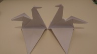 ORIGAMI  ptak prosty ruszający skrzydłami